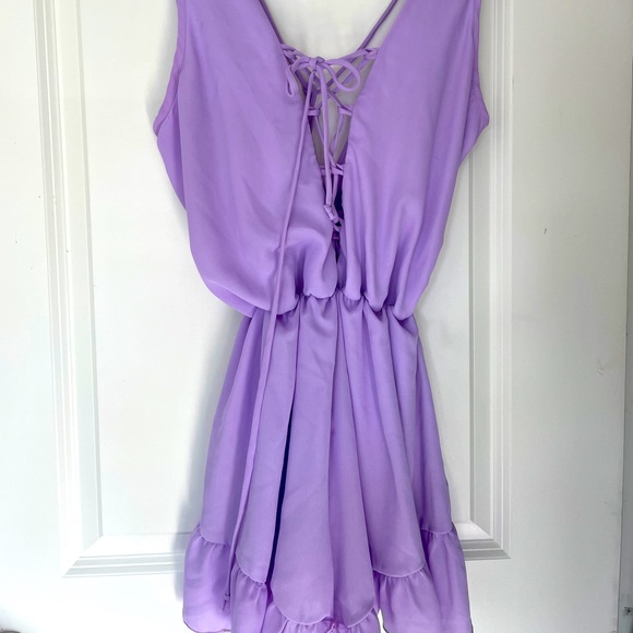 Charlotte Russe light purple playful romper - Picture 1 of 5
